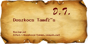 Doszkocs Tamás névjegykártya